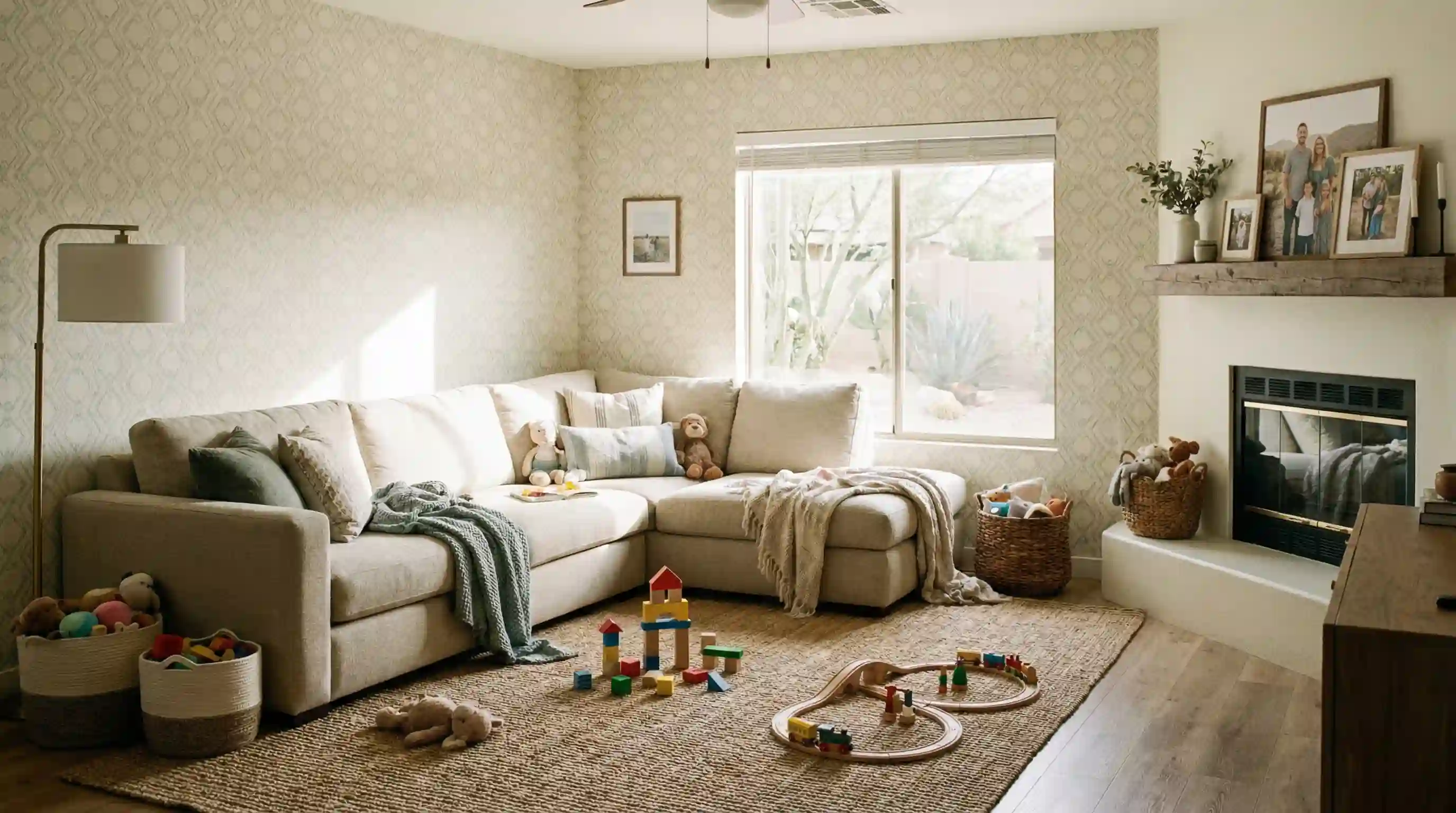 Residential wallpaper installation in Dallas home