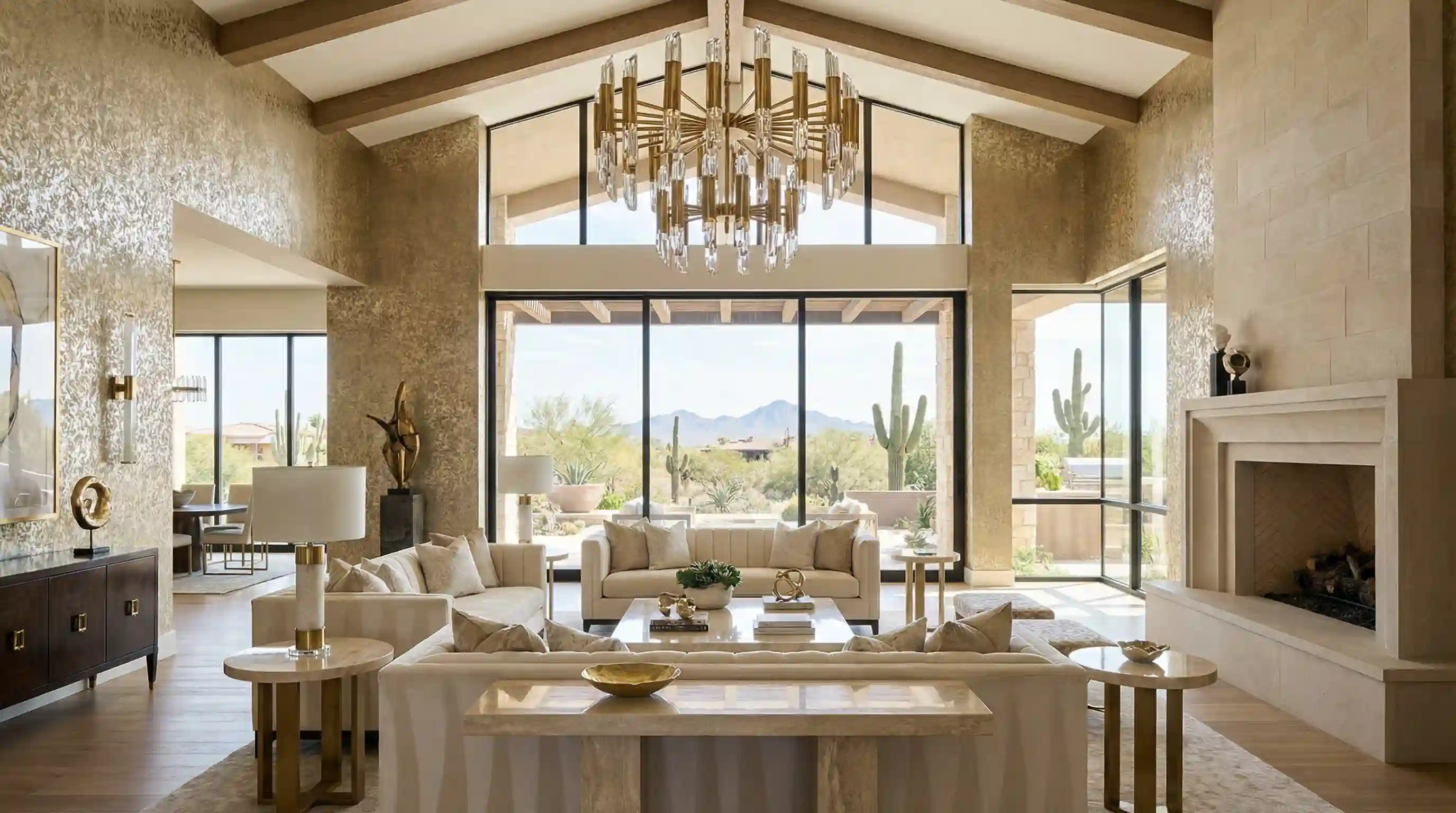 Silk wallpaper installation in McKinney luxury home